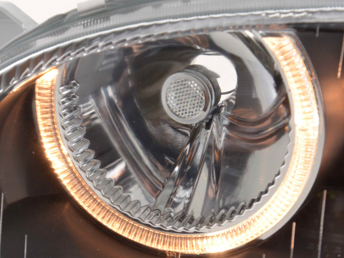 Scheinwerfer Set Angel Eyes VW Golf 3 Typ 1HXO, 1 EXO 91-97 schwarz Scheinwerfer Set Angel Eyes VW Golf 3 Typ 1HXO, 1 EXO 91-97 schwarz